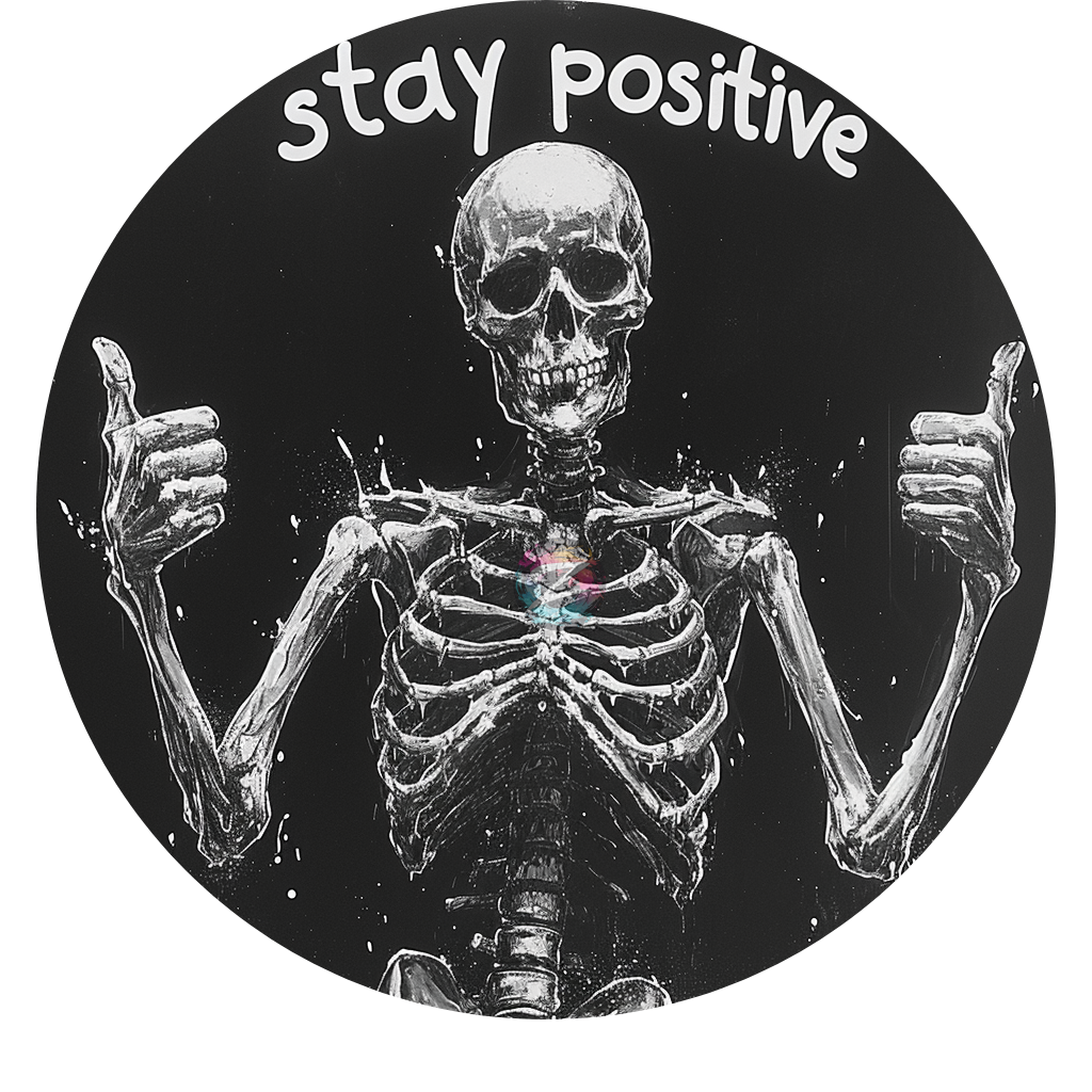 Stay Positive Skeleton